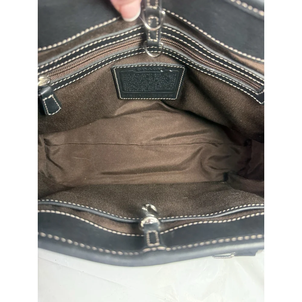 Coach Vintage Coach Hamptons Satchel doctor bag glove-tanned leather 7755 black - Picture 2 of 16